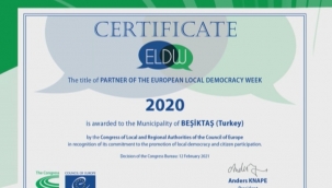 CHP'Lİ BEŞİKTAŞ BELEDİYESİ'NE AVRUPA KONSEYİNDEN YEREL DEMOKRASİ ÖDÜLÜ!