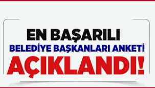 En başarılı bulunan belediye başkanı açık ara Mansur Yavaş oldu