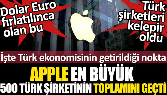 Dolar Euro aldı başını gitti. Türkiyenin en büyük 500 şirketi Appleın gerisinde kaldı