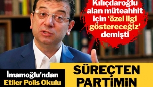 İmamoğlu'ndan Etiler Polis Okulu arazisi açıklaması: Süreçlerden partimin de bilgisi var