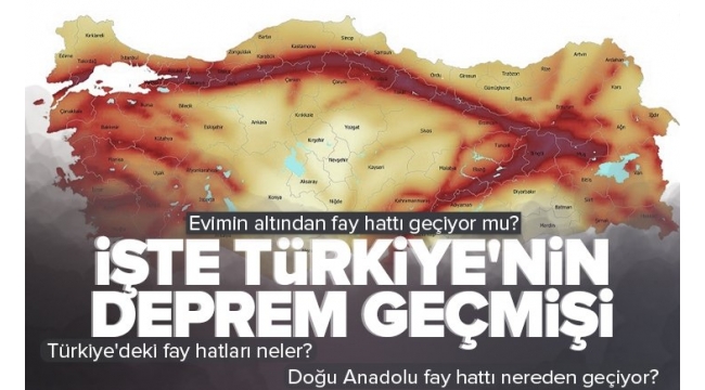 Türkiye'deki fay hatları neler? Doğu Anadolu fay hattı nereden geçiyor? İşte Türkiye'nin deprem geçmişi.