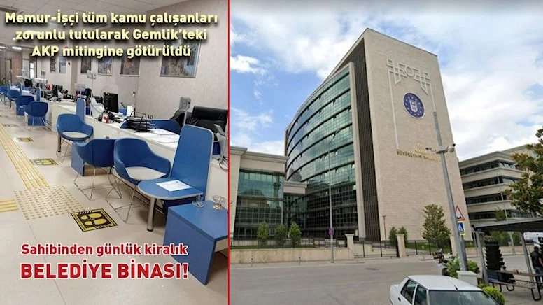 Belediye çalışanları Erdoğan'ın mitingine taşındı