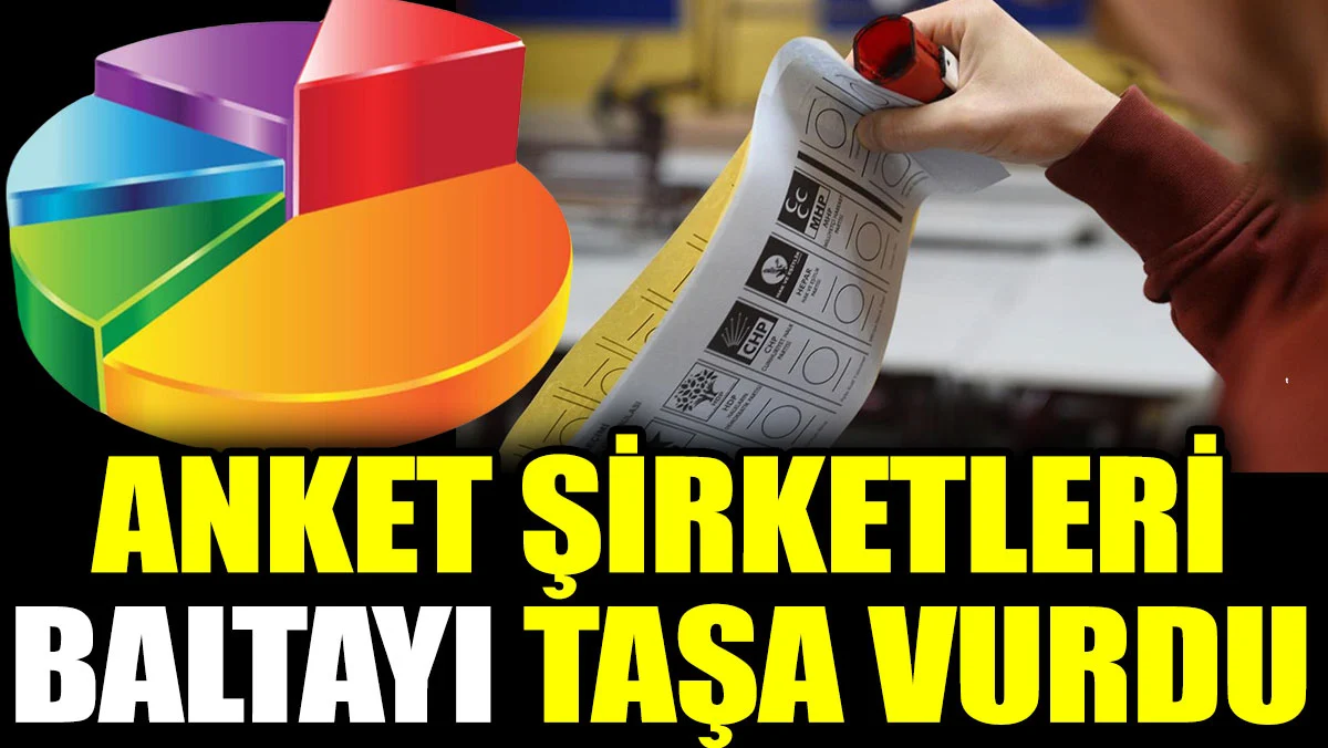 Anket şirketleri baltayı taşa vurdu...