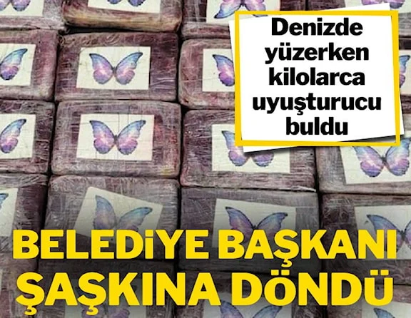 Belediye Başkanı denizde yüzerken kilolarca uyuşturucu buldu