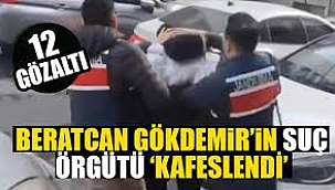 Beratcan Gökdemir'in liderliğini yaptığı organize suç örgütünün çökertildi