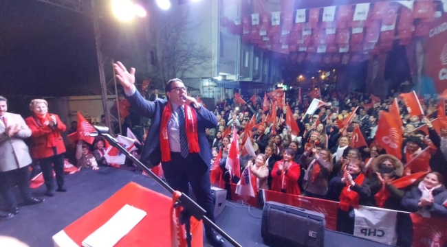 Chp Marmaraereğlisi başkan adayı Onur Bozkurter'den dev miting... 7'den 70'e herkes akın etti