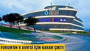 Konkordato alan Forum'un 9 AVM'si için karar çıktı!